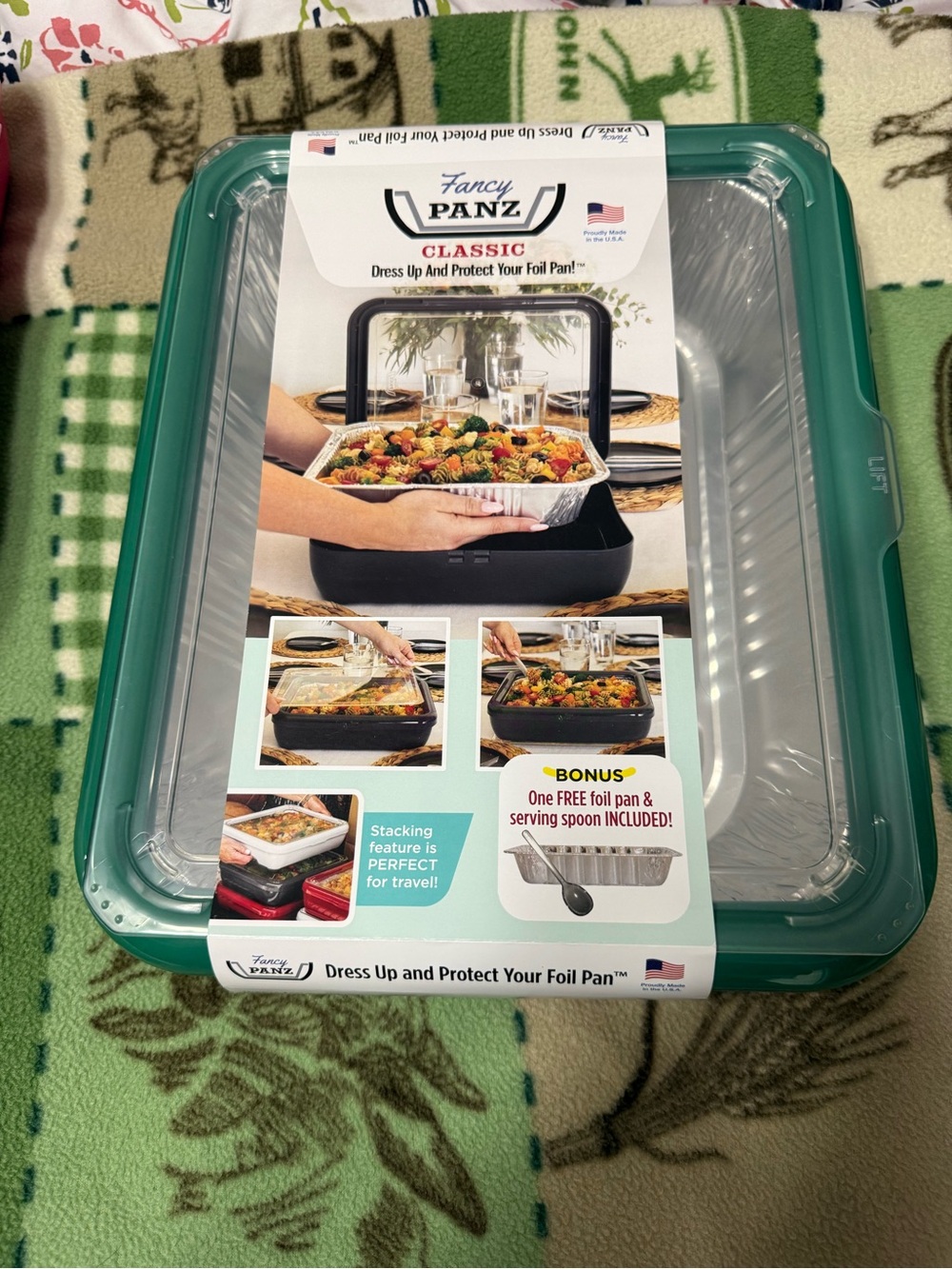 Classic Green Foil Pan Cover - Secure Fit